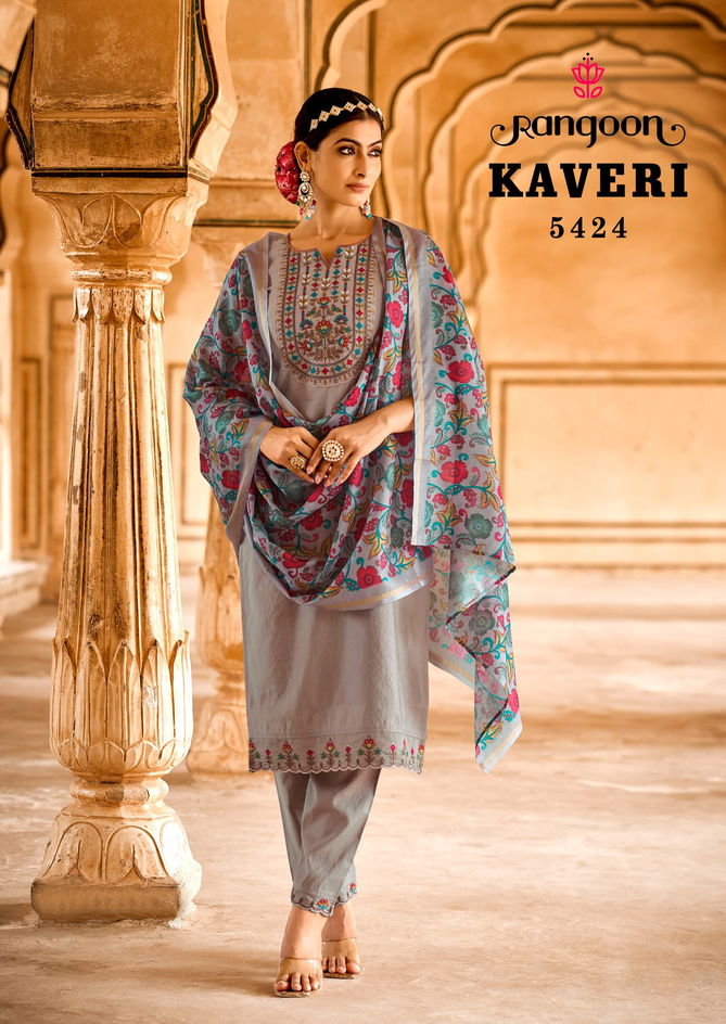 Kaveri By Rangoon Viscose Embroidery Readymade Suits Wholesale Shop In Surat